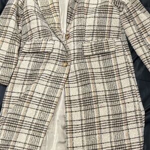 Elegant Plaid Women's Blazer